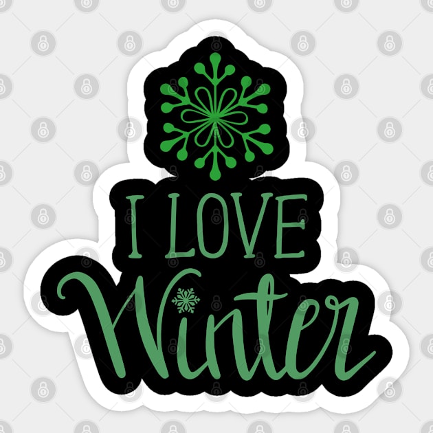 I love winter Sticker by Skinnypop100